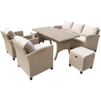 BellaVista Prato II Dining-Lounge-Set braun/beige