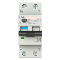 AEG FI/LS-Schutzschalter C6 1-polig+N 0,03A A DN100C06/A30 1P+N Typ C 6A 30mA 10kA 2TE 1-polig 230V
