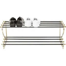 Kare Walk Small 84 x 31 x 34 cm Schwarz/Gold / Schwarz