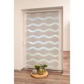 K-HOME Klemmfix Doppelrollo Welle 40 x 200 cm grau