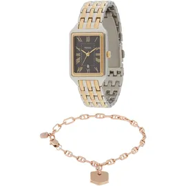 Fossil Quarzuhr FOSSIL "RAQUEL", gold (edelstahlfarben, goldfarben, grau), Armbanduhren, Damen, Quarzuhr, Armbanduhr, Damenuhr, Edelstahlarmband, Ideal auch als Geschenk, Topseller