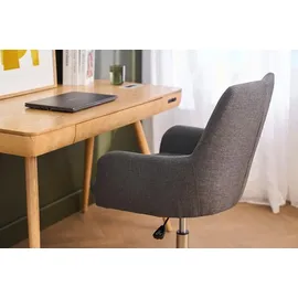 miliboo Design-Bürosessel Stoff Anthrazitgrau