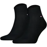 Tommy Hilfiger Herren Quarter Socken, Vorteilspack - Sneaker, Unifarben, 39-49 Schwarz 47-49