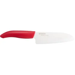 Santokumesser KYOCERA "GEN", rot (rot, weiß), Gesamtlänge 27cm Klingenlänge 14cm, Keramik, Kochmesser, extrem scharfe Hochleistungskeramik-Klinge, Klinge 14 cm