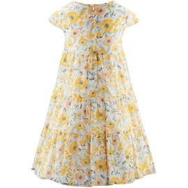happy girls Sommerkleid mit tollen Volants und mit Knopfleiste im Rücken gelb 134 EU