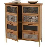 Mendler Apothekerkommode 94 x 80 x 35 cm Blau