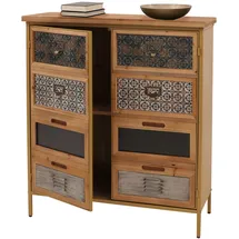 Mendler Apothekerkommode 94 x 80 x 35 cm Blau