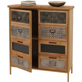 Mendler Apothekerkommode 94 x 80 x 35 cm Blau