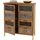 Mendler Apothekerkommode 94 x 80 x 35 cm Blau