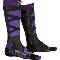 X-Socks Ski Control 4.0 Women Charcoal melange/purple 39-40