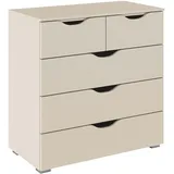 Rauch Schubkastenkommode RAUCH "Kommode Sideboard Schubladenkommode Landhausstil MARLENE", beige (champagner), B:80cm H:81cm T:42cm, Holzwerkstoff, Sideboards, mit 5 geräumigen Schubladen und Soft-Close-Funktion MADE IN GERMANY