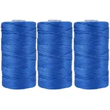 3 Stücke 1.5mm Polyester Garn,MoreChioce Polypropylen-Kordel Makramee-Kordel Makramee Seil Häkelgarn Makramee Garn Polyester Macrame Cord Häkeltasche Kordel für Strickwaren,Saphirblau