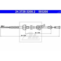 ATE 24.3728-3200.2 Seilzug, Kupplungsbetätigung