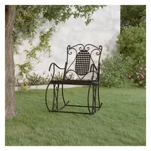 vidaXL Schaukelstuhl 84 cm Schwarz Stahl