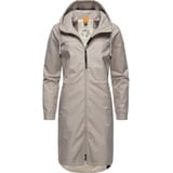 Ragwear Outdoorjacke Belinka Wasserdichte lange und sehr leichte Übergangsjacke braun M (38)