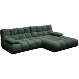 KAWOLA Ecksofa VIVIEN Feincord 2-Sitzer Grün