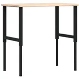 vidaXL Werkbank 100x60x(71,5-98) cm Massivholz Eiche Rechteckig