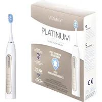 Vitammy Schallzahnbürste VITAMMY PLATINUM gold/weiß + Aufsteckbürsten 2 St.
