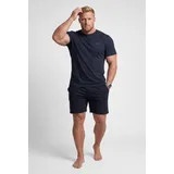 Men Plus by Happy Size Schlafanzug kurze Form Blau/Schwarz L