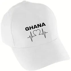 multifanshop Baseballcap - Ghana - Herzschlag - Druck schwarz - Mütze