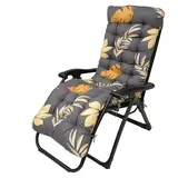 Zyronn Liegenauflage Auflage Gartenliege 170x53x8 cm, Auflagen für Deckchair, Polsterauflage für Sonnenliege, Gartenmöbel mit Einstellband