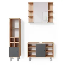 Vicco Fynn 3-tlg. goldkraft eiche/anthrazit