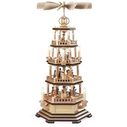Müller Pyramide Heilige Geschichte 4-stöckig natur elektrisch 70 cm