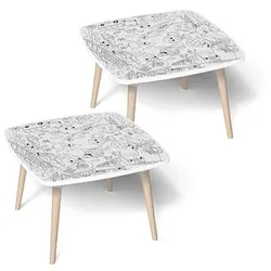 PAPERFLOW Kids Unterwegs Maltisch Holz weiß 60,0 x 60,0 x 46,0 cm  3660141957822 PAPERFLOW 2 Stück