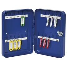Wedo Schlüsselkasten mit 24 Haken 18,0 x 6,0 x 25,0 cm Blau