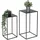 DanDiBo Ambiente Blumenhocker 96312 2er Set 40 x 40 cm Schwarz