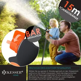 Kesser Premium Gartenschlauch 15 m grau