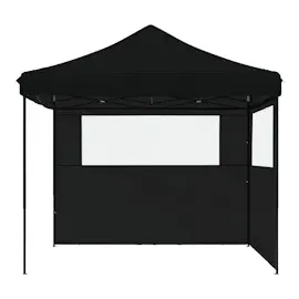 vidaXL Partezelt Faltbar Pop-Up 2,92 x 2,92 m inkl. 2 Seitenteile Schwarz