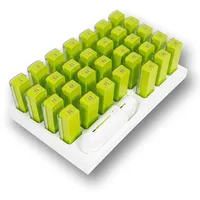 CINIBOX® Medikamentendispenser MINI+ Gelbgrün – Tablettenschachtel 1 Monat mit 31 Fächern, 3 Einnahmezeiten & Tablettenteiler – Ideal für Senioren – Pillendose, Medizinprodukt – Made in Germany