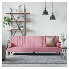 vidaXL Schlafsofa mit Armlehnen Rosa Samt