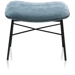 XOOON Quint Hocker Metall/Stoff - Schwarz