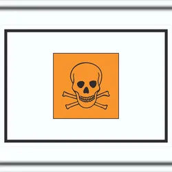Schild Gefahrensymbol giftig Symbol Totenkopf A2 (420x594mm)