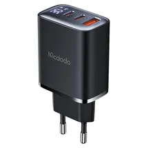Mcdodo Netzwerkladegerät mit Display 2x USB-C + USB-A, 30W in Schwarz