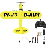 Jamara Piper J3-CUB Flugzeug 2,4 GHz Gyro 2CH - 2,4GHz Mehrspielerbetrieb, Flexibles Mikroschaum, Einsteigertauglich