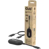 Club 3D USB-C zu HDMI Sender und Empfänger 25 m Schwarz
