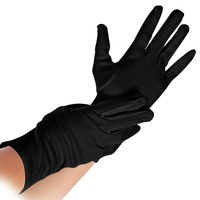 HYGOSTAR Baumwoll-Handschuh NERO, schwarz, M Baumwollgemisch, Länge: 240 mm, beidseitig tragbar,