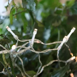 Lex LED Lichterkette Batterie 2 m warmweiß Transparent