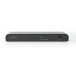 Nedis HDMI  Schalter - 3-Port port(s) - 3x HDMI Eingang - 1x HDMI Ausgang - 4K@60Hz - 18 Gbps - ferngesteuert - Metall - Anthrazit