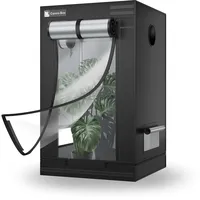 Cannobox Growzelt 60x60x100 cm Pro Indoor Growtent Transparente Schicht Design Grow Tent Pflanzenzelt mit Reflektierende Mylar 1680D Oxford Zuchtzelt für Hydrokulturen Zur Pflanzenzucht
