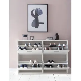 FineBuy Schuhkipper 120 x 81 x 24 cm geschlossen / weiß