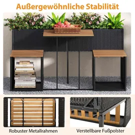 Costway Gartenmöbel Set 2-tlg. Schwarz