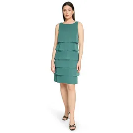 Vera Mont Cocktailkleid mit Volant Grün/Schwarz 42