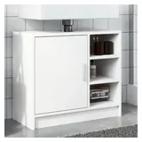 vidaXL Waschbeckenunterschrank Weiß 63x29x55 cm Holzwerkstoff