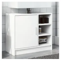 vidaXL Waschbeckenunterschrank Weiß 63x29x55 cm Holzwerkstoff