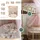 Waldin Oval Babybett OWAL aus Holz 7in1 mit Matratze, mitwachsend,Stoffe Rosa Tiere,Holz natur - Naturbelassen
