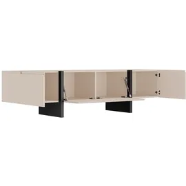 vente-unique Vente-unique-TV-Möbel mit 4 Türen - MDF - Beige & Schwarz - LUVONIA